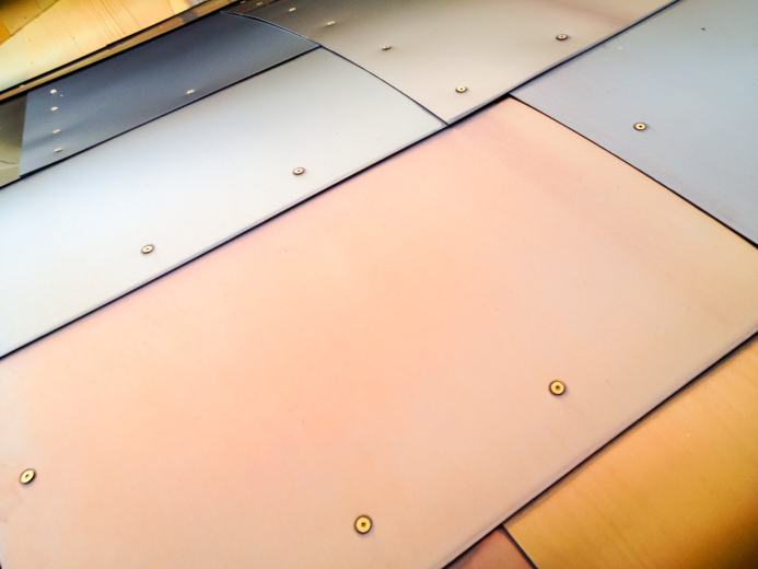 Picture of Colored Metal Panels Texture Photo - Free Stock Photo