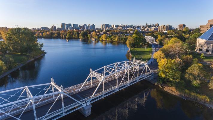 White Bridge Over Calm Lake Photo